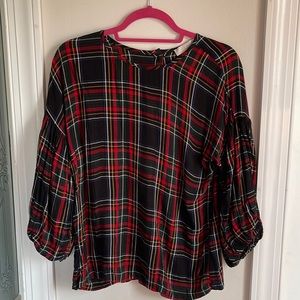 LOFT Plaid Blouse